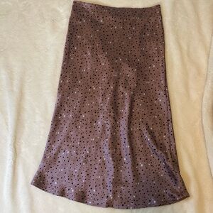 Style Rack Brown Polka Dot A-Line Skirt